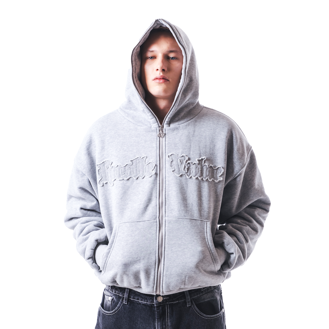 FULL-ZIP HOODIE (Grey)