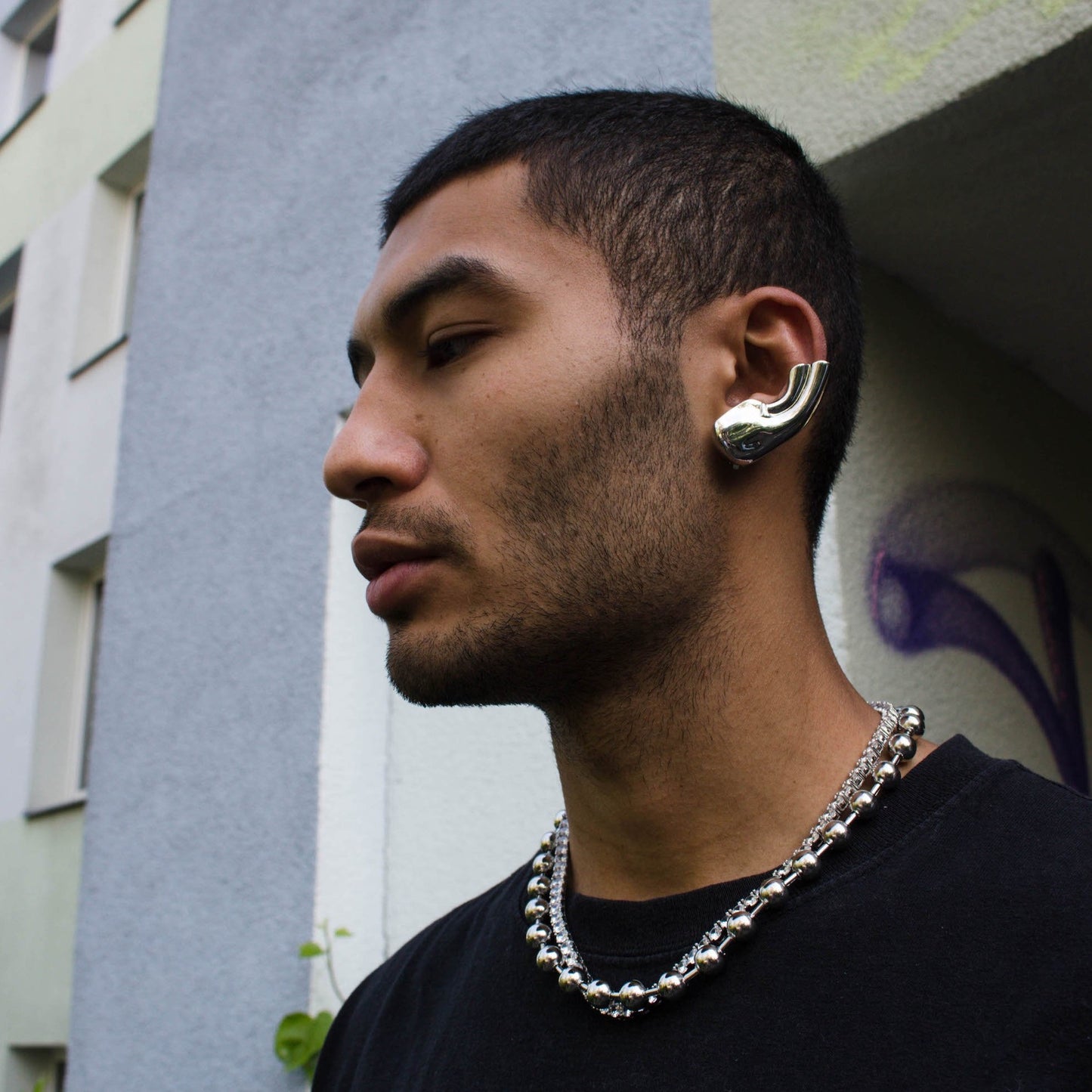 METALLIC EARCLIPS (Silver)