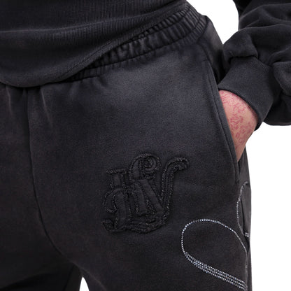 FAUX FUR WOMEN TRACKSUIT (Washed Black)