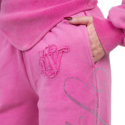 FAUX FUR WOMEN TRACKSUIT (Washed Pink)