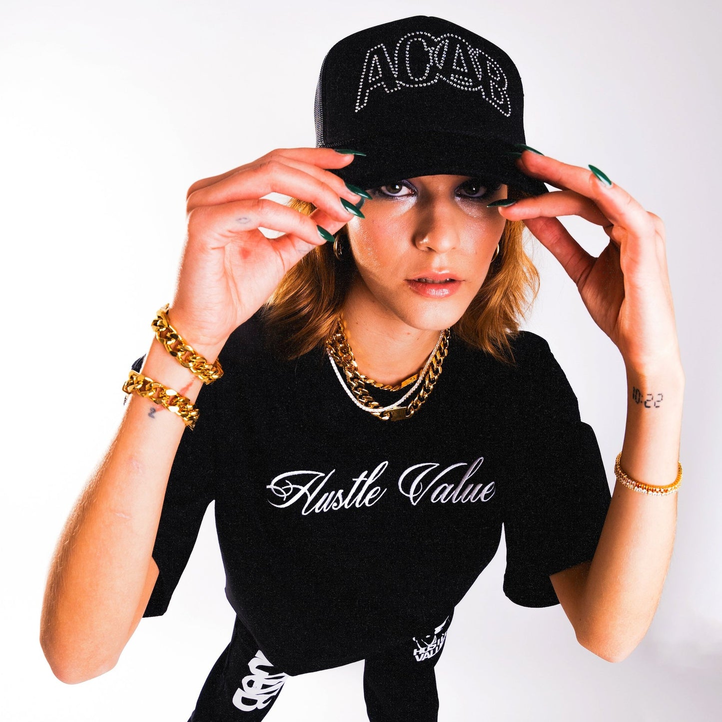 ACAB RHINESTONE CAP (Black)