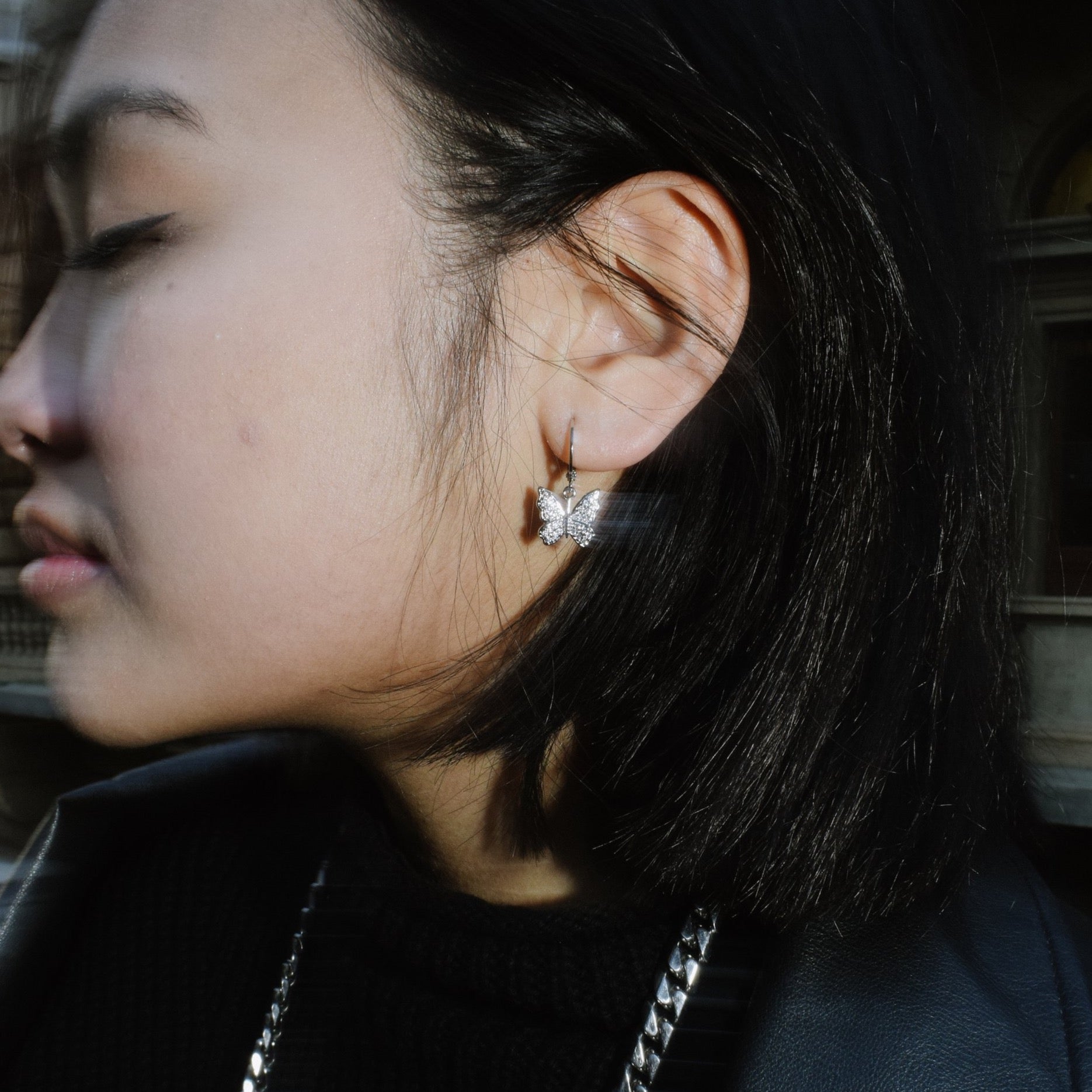 butterfly nausnice náušnice earrings motyl motýl motylem hustlevalue hustle value 