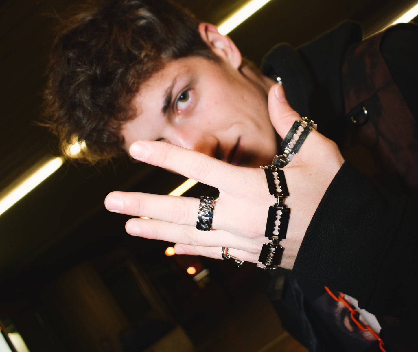 chain choker nahrdelnik řetěz retez řetízek retizek sensey hustlevalue streetwear na krk ziletka goth emo cool forgen