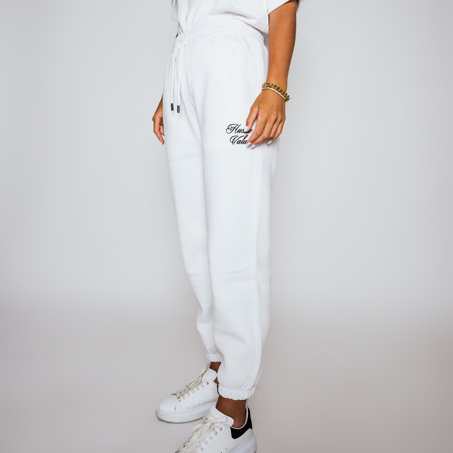 SCRIPT LOGO SWEATPANTS (White)