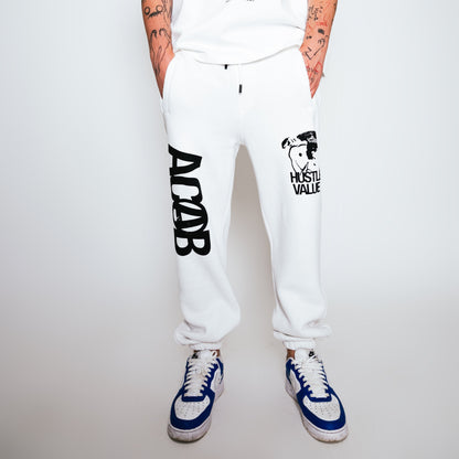 ACAB SWEATPANTS (White)