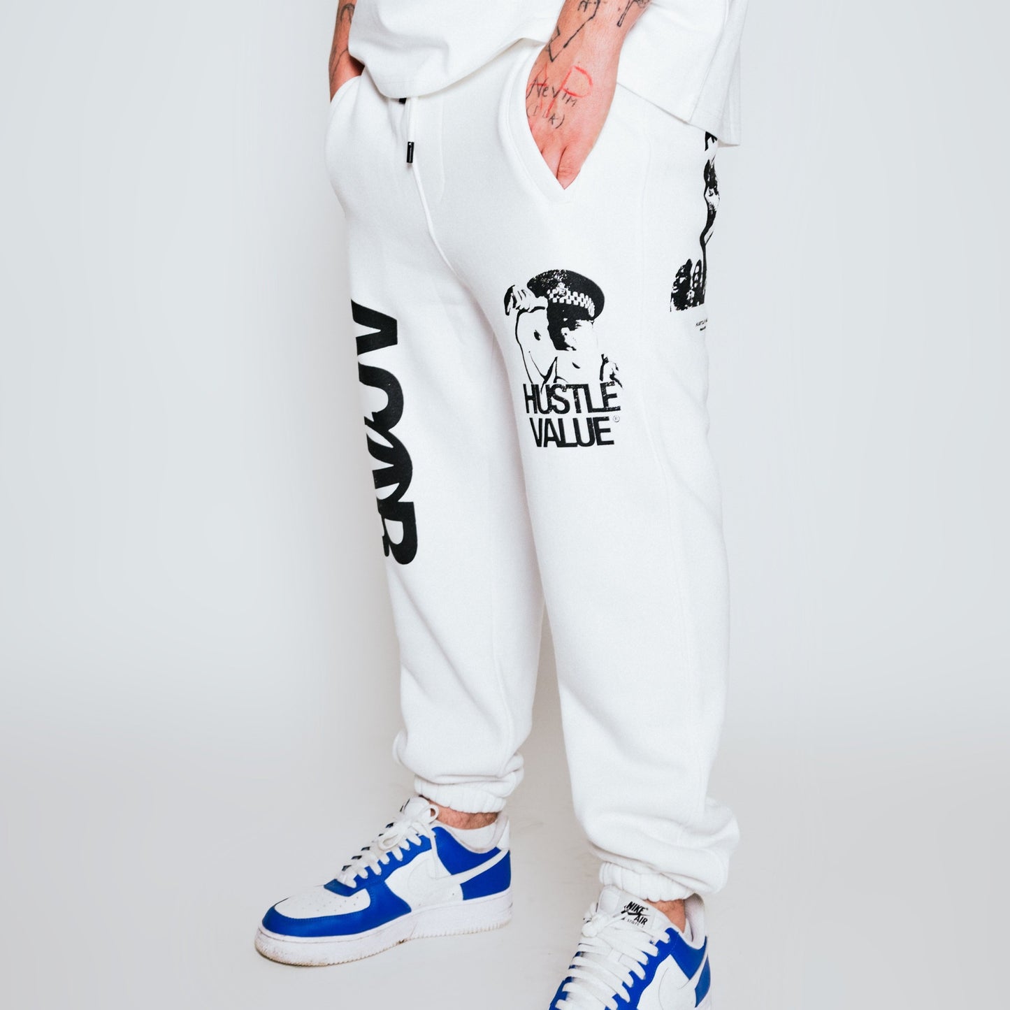 ACAB SWEATPANTS (White)