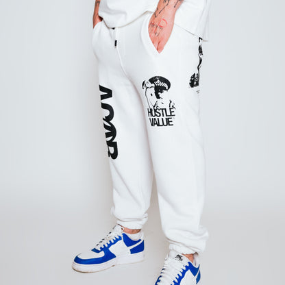 ACAB SWEATPANTS (White)