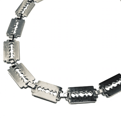 chain choker nahrdelnik řetěz retez řetízek retizek sensey hustlevalue streetwear na krk ziletka goth emo cool 
