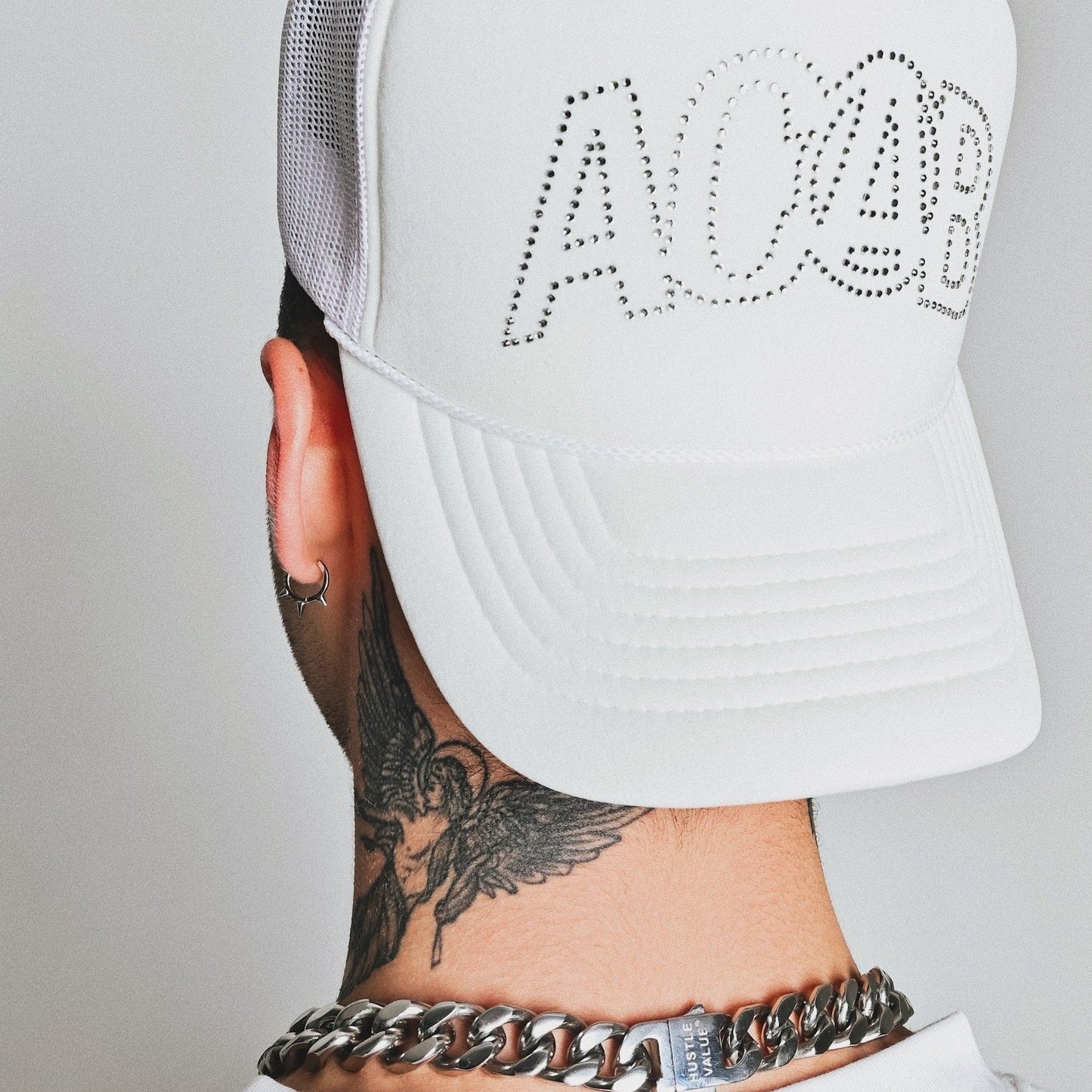 ACAB RHINESTONE CAP (White)