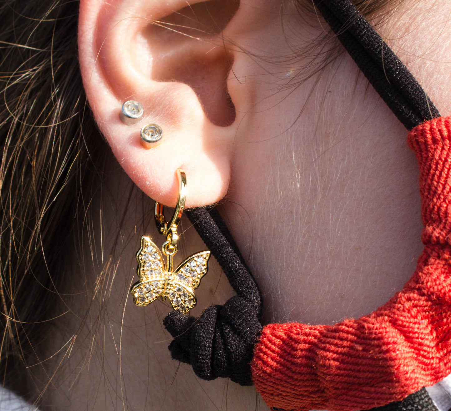 BUTTERFLY EARRINGS (GOLD)