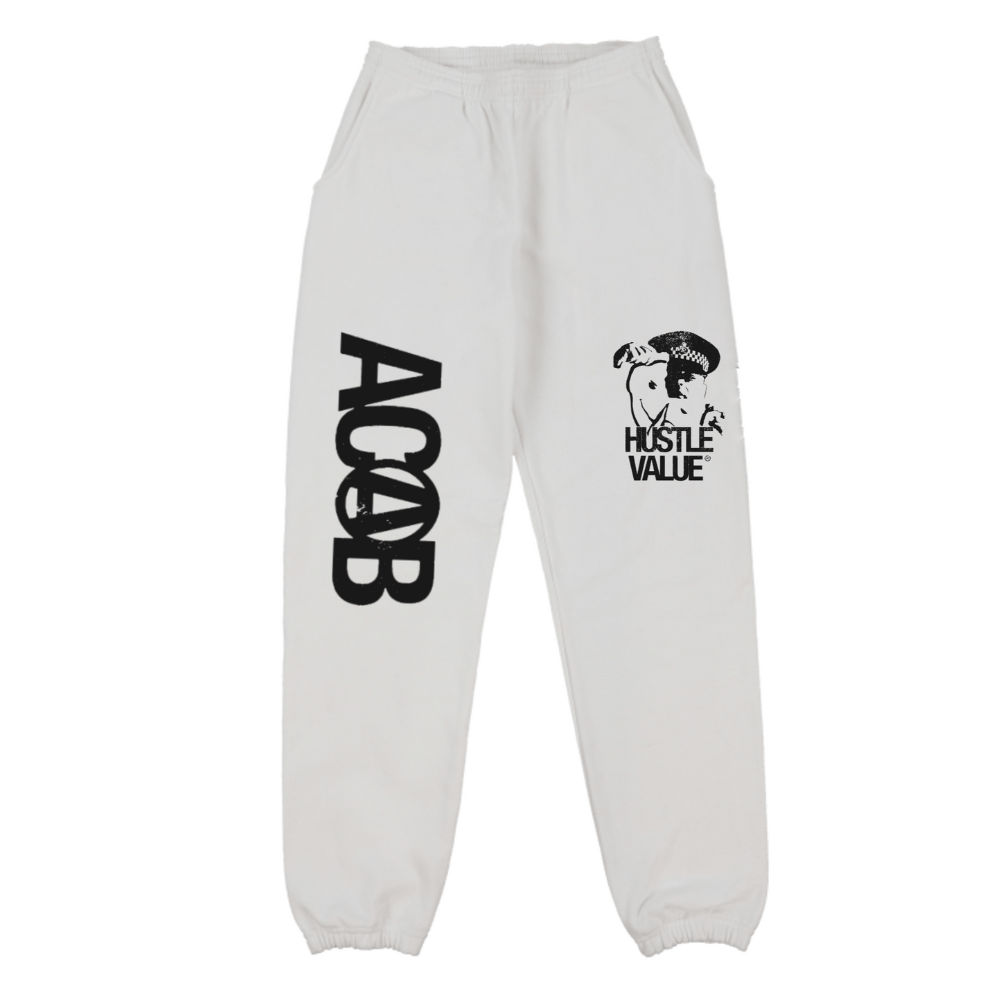ACAB SWEATPANTS (White)