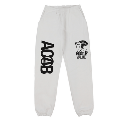 ACAB SWEATPANTS (White)
