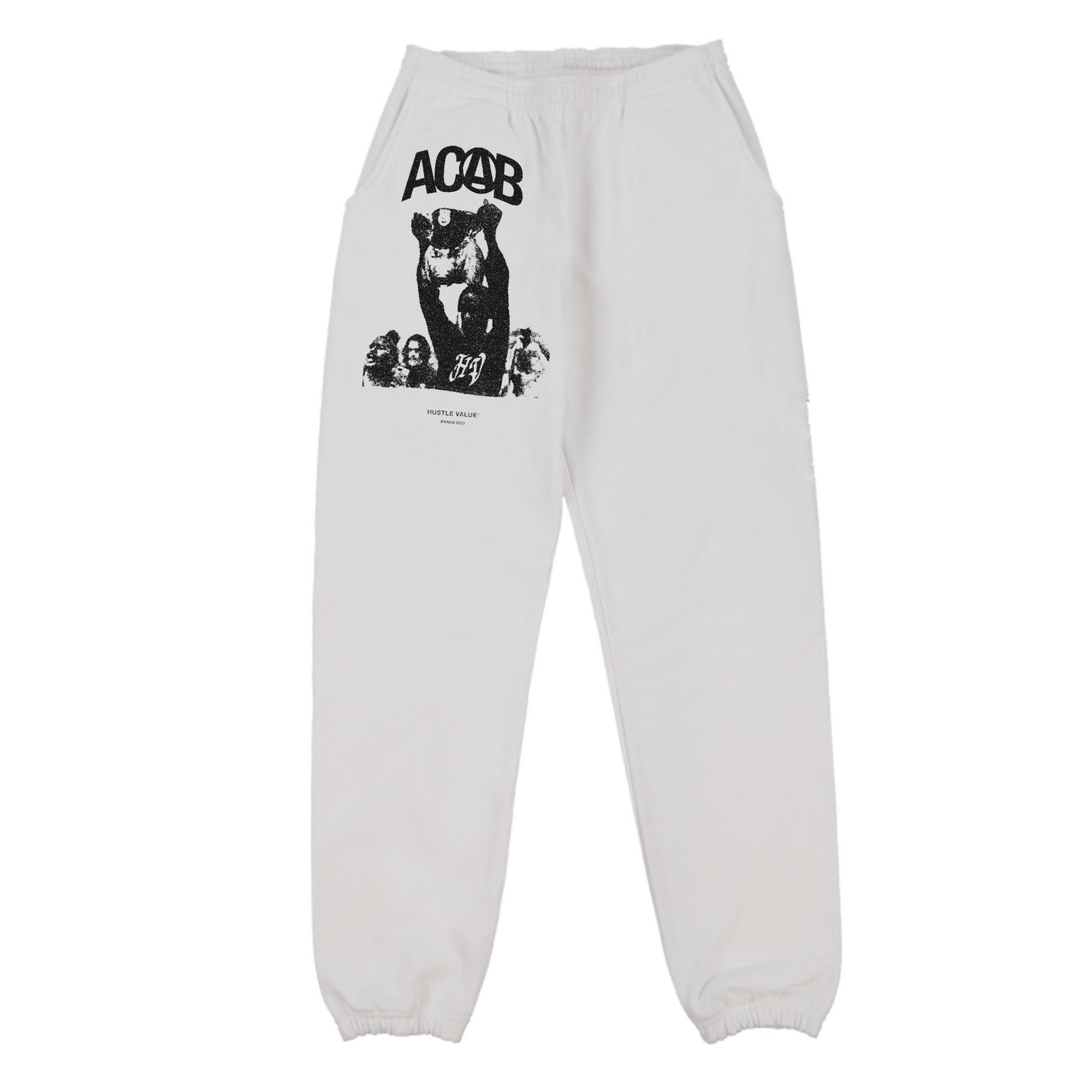 ACAB SWEATPANTS (White)