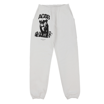ACAB SWEATPANTS (White)