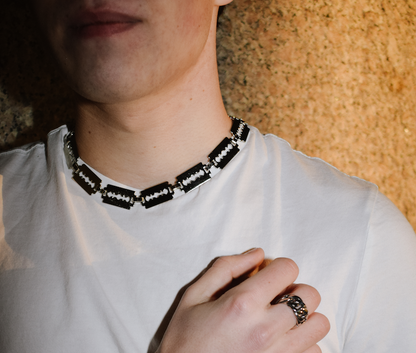 chain choker nahrdelnik řetěz retez řetízek retizek sensey hustlevalue streetwear na krk ziletka goth emo cool  forgen
