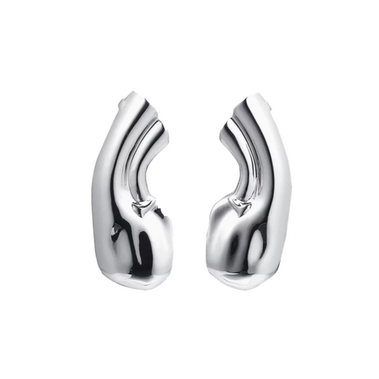 METALLIC EARCLIPS (Silver)